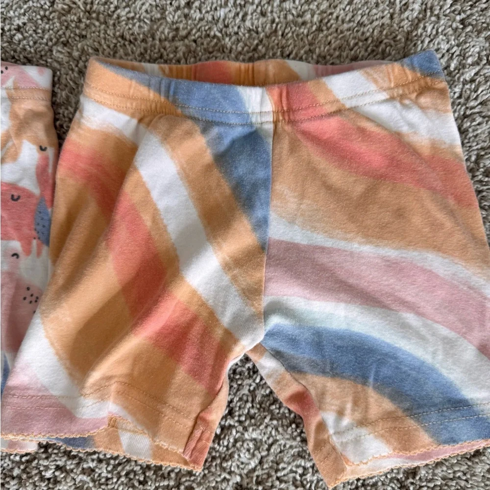 Carters Toddler Pajamas Bundle Shorts Tshirt Crab Rainbow Sleepwear Set size 3T - Picture 9 of 10